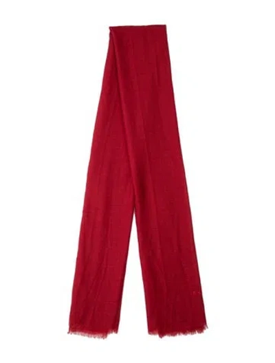 Pre-owned Akris Cashmere Scarf In Red