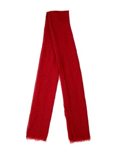 Pre-owned Akris Cashmere Scarf In Red
