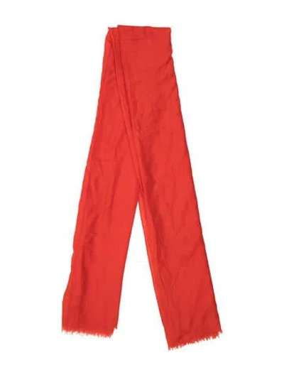 Pre-owned Akris Cashmere Scarf In Red
