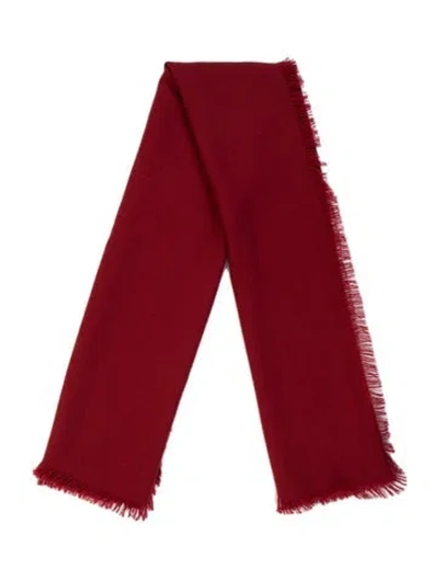 Pre-owned Akris Cashmere Scarf In Red