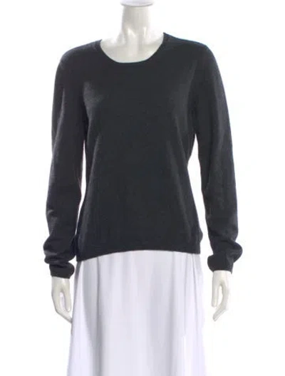 Pre-owned Akris Cashmere Scoop Neck Sweater In Black