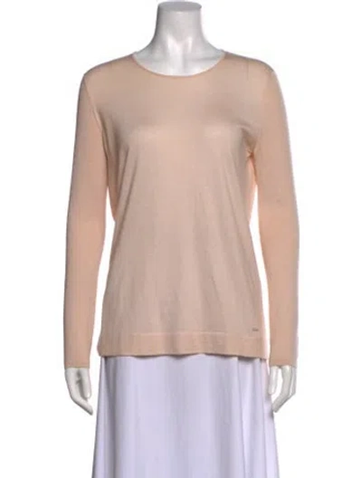 Pre-owned Akris Cashmere Scoop Neck Sweater In Neutral