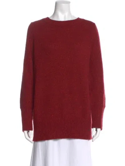 Pre-owned Akris Cashmere Scoop Neck Sweater In Red
