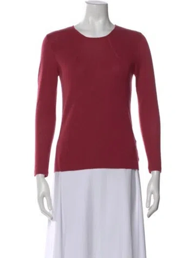 Pre-owned Akris Cashmere Scoop Neck Sweater In Red