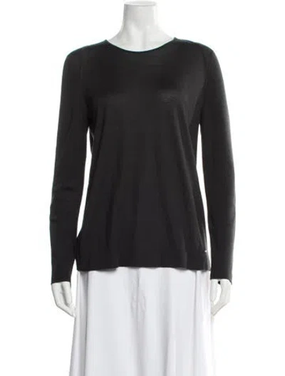 Pre-owned Akris Cashmere Scoop Neck Sweater W/ Tags In Black