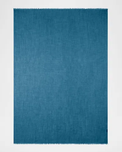 Akris Cashmere-silk Scarf In Blue