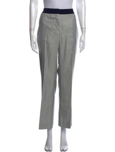Pre-owned Akris Cashmere Straight Leg Pants In Black/white