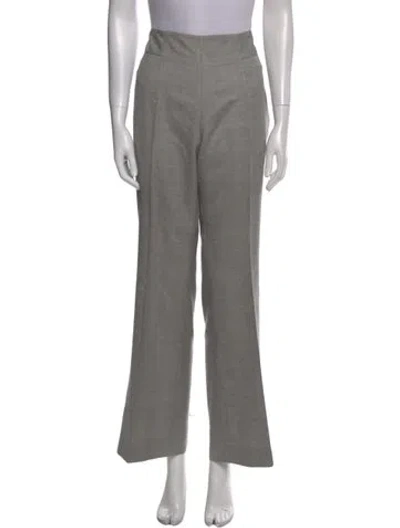 Pre-owned Akris Cashmere Straight Leg Pants In Gray