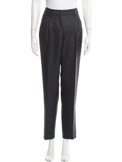 Pre-owned Akris Cashmere Straight Leg Pants In Gray