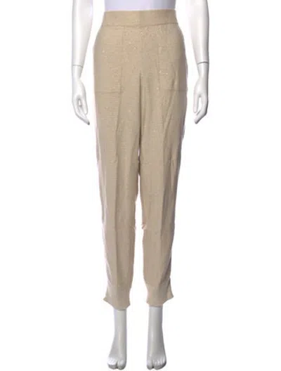 Pre-owned Akris Cashmere Straight Leg Pants W/ Tags In Neutrals