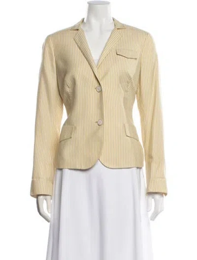 Pre-owned Akris Cashmere Striped Blazer In Multi
