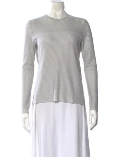 Pre-owned Akris Cashmere Striped Sweater In Blue