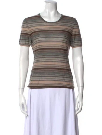 Pre-owned Akris Cashmere Striped T-shirt In Multi