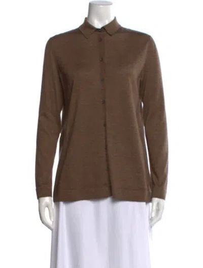 Pre-owned Akris Cashmere Sweater In Brown
