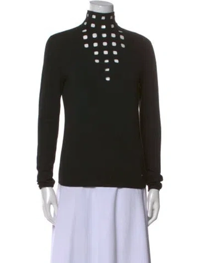 Pre-owned Akris Cashmere Turtleneck Sweater In Black