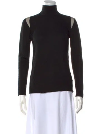 Pre-owned Akris Cashmere Turtleneck Sweater In Black