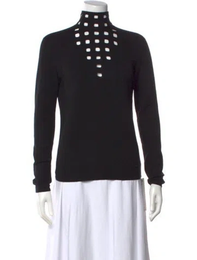 Pre-owned Akris Cashmere Turtleneck Sweater In Black