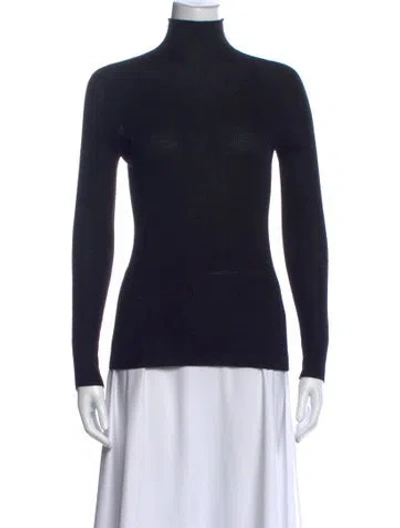 Pre-owned Akris Cashmere Turtleneck Sweater In Blue