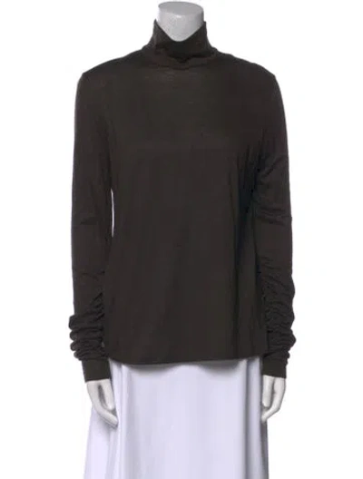 Pre-owned Akris Cashmere Turtleneck Sweater In Brown