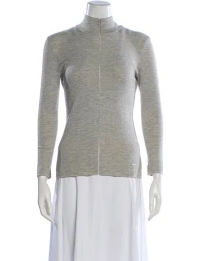 Pre-owned Akris Cashmere Turtleneck Sweater In Gray