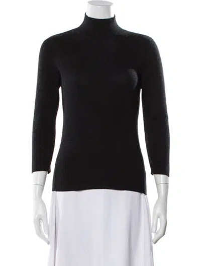 Pre-owned Akris Cashmere Turtleneck Sweater In Gray
