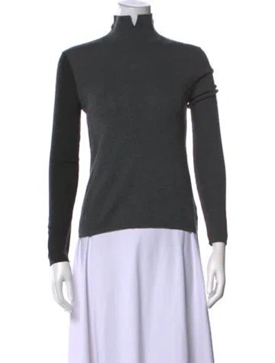 Pre-owned Akris Cashmere Turtleneck Sweater In Grey