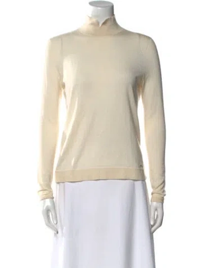 Pre-owned Akris Cashmere Turtleneck Sweater In Neutral
