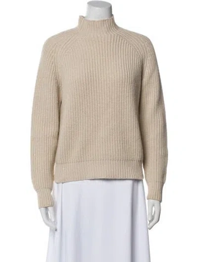 Pre-owned Akris Cashmere Turtleneck Sweater In Neutral