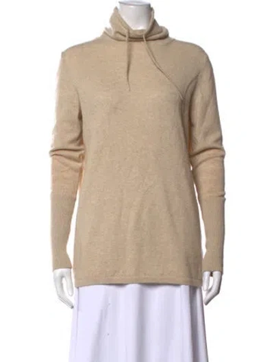 Pre-owned Akris Cashmere Turtleneck Sweater In Neutrals