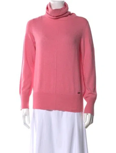 Pre-owned Akris Cashmere Turtleneck Sweater In Pink
