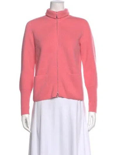 Pre-owned Akris Cashmere Turtleneck Sweater In Pink