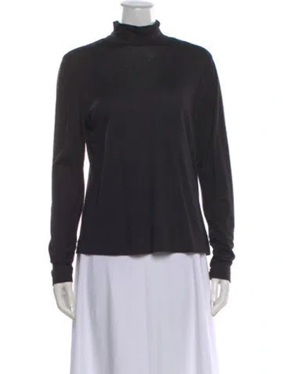 Pre-owned Akris Cashmere Turtleneck Top In Black
