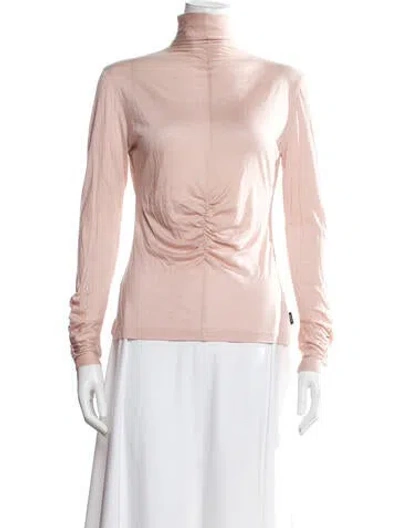 Pre-owned Akris Cashmere Turtleneck Top In Pink