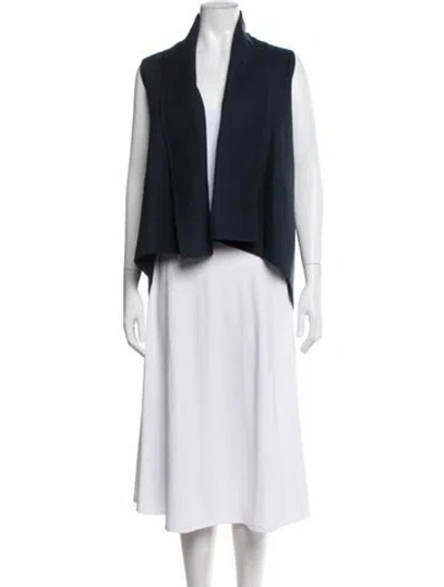 Pre-owned Akris Cashmere Vest In Blue