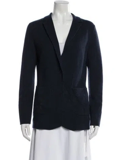 Pre-owned Akris Cashmere V-neck Sweater In Blue