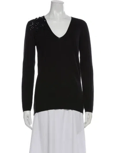 Pre-owned Akris Cashmere V-neck Sweater In Gray