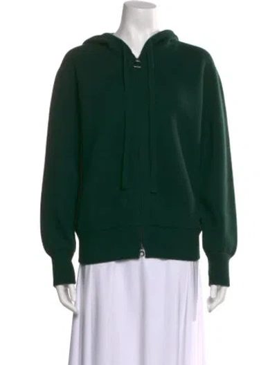 Pre-owned Akris Cashmere V-neck Sweater In Green