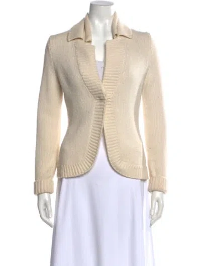 Pre-owned Akris Cashmere V-neck Sweater In Neutral