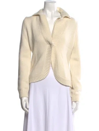 Pre-owned Akris Cashmere V-neck Sweater In Neutral