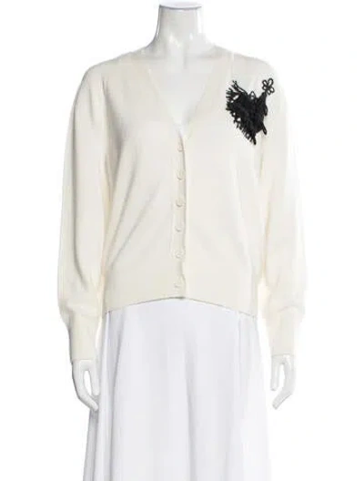 Pre-owned Akris Cashmere V-neck Sweater In Neutral