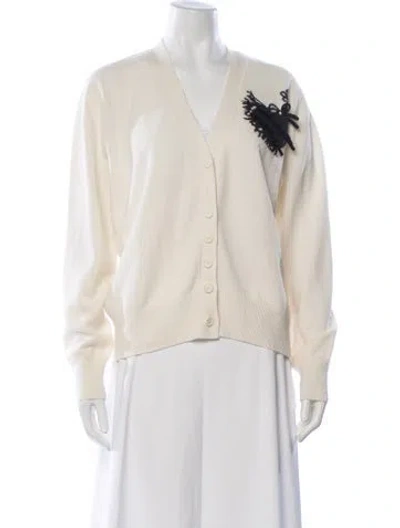 Pre-owned Akris Cashmere V-neck Sweater In Neutral