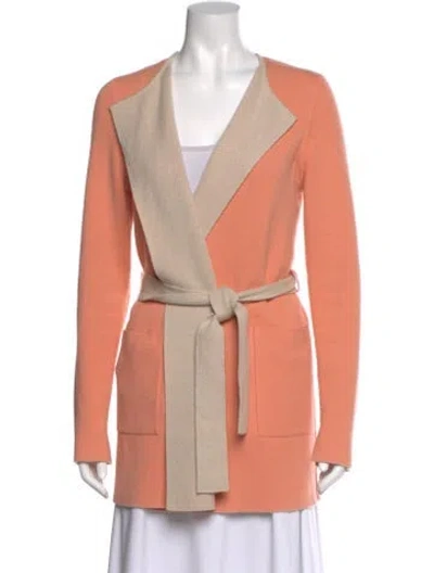 Pre-owned Akris Cashmere V-neck Sweater In Pink