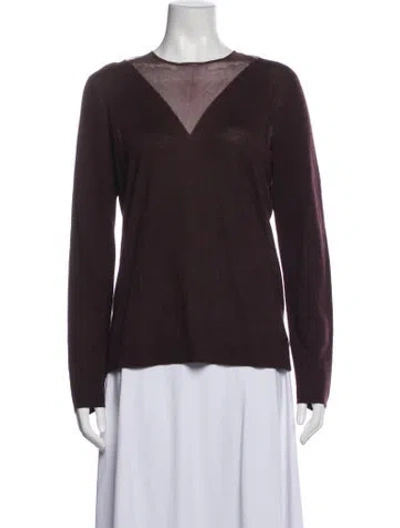 Pre-owned Akris Cashmere V-neck Sweater In Purple