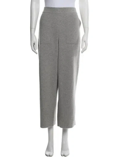 Pre-owned Akris Cashmere Wide Leg Pants In Gray