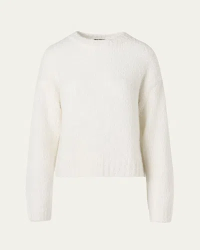 Akris Cashmere-silk Boucle Knit Sweater In Neutral