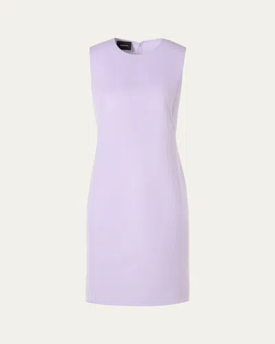 Akris Cashmere-silk Sleeveless Sheath Dress In Purple