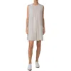 Akris Chiaroscuro Print Silk Georgette Shift Dress In Greige