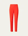 Akris Chris Cuffed Crepe Pants In Cadmium