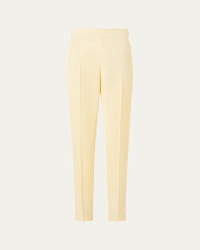 Akris Chris Crepe Tapered-leg Ankle Trousers In Neutral