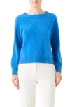 Akris Cloud Brushed Cashmere Sweater In Blue